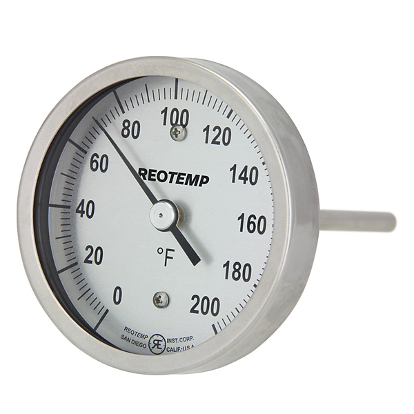Process Controls Corporation - Reotemp Back Connect Bimetal Thermometers
